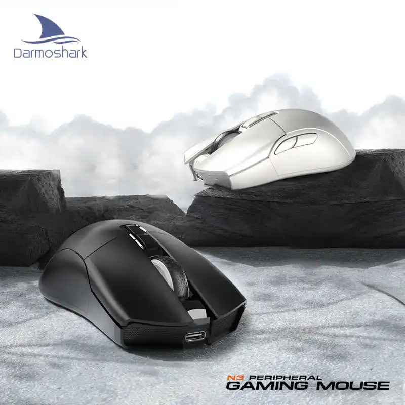 Новая игровая мышь Darmoshark N3 Pro Paw3395 трехрежимная беспроводная Bluetooth 2 4 г TTC для