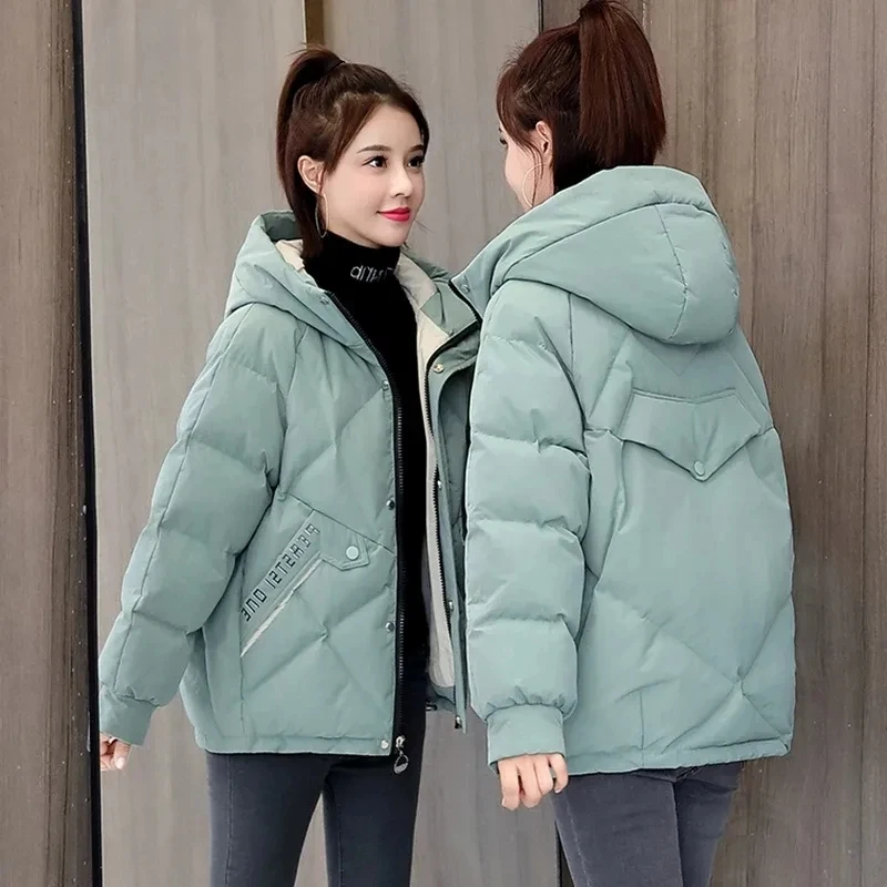 

Women's Jackets 2023 New Women Parkas Winter Jacket Hooded Loose Cotton Padded Parka Female Casual Oversize Puffer Coat Outwear