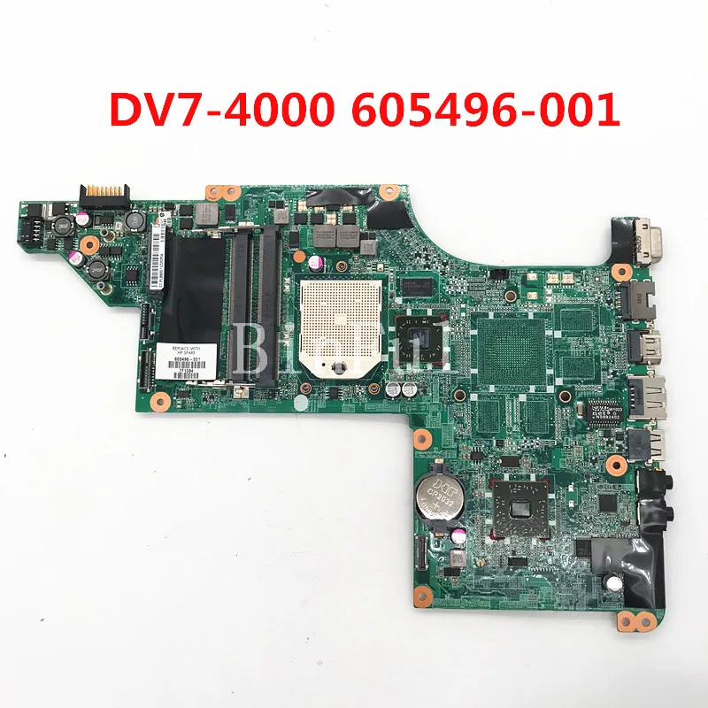 Mainboard 605496-001 605496-501 605496-601 For HP Pavilion DV7 DV7-4000 Laptop Motherboard DA0LX8MB6D0 DDR3 100%Full Tested Good