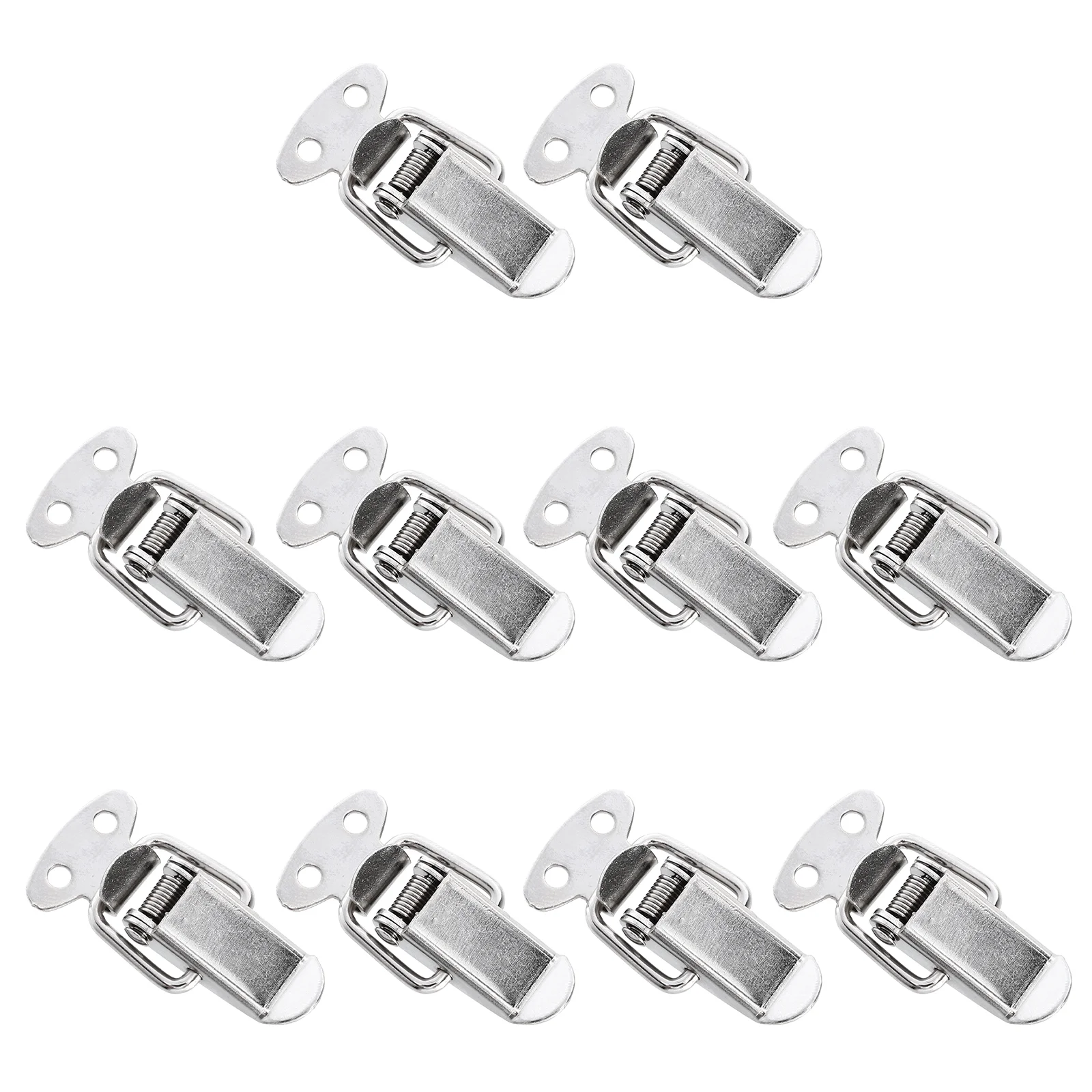 

10 Pcs Appendix Spring Lock Toolbox Accessories Stainless Steel Loaded Toggle Iron Metal Hasp