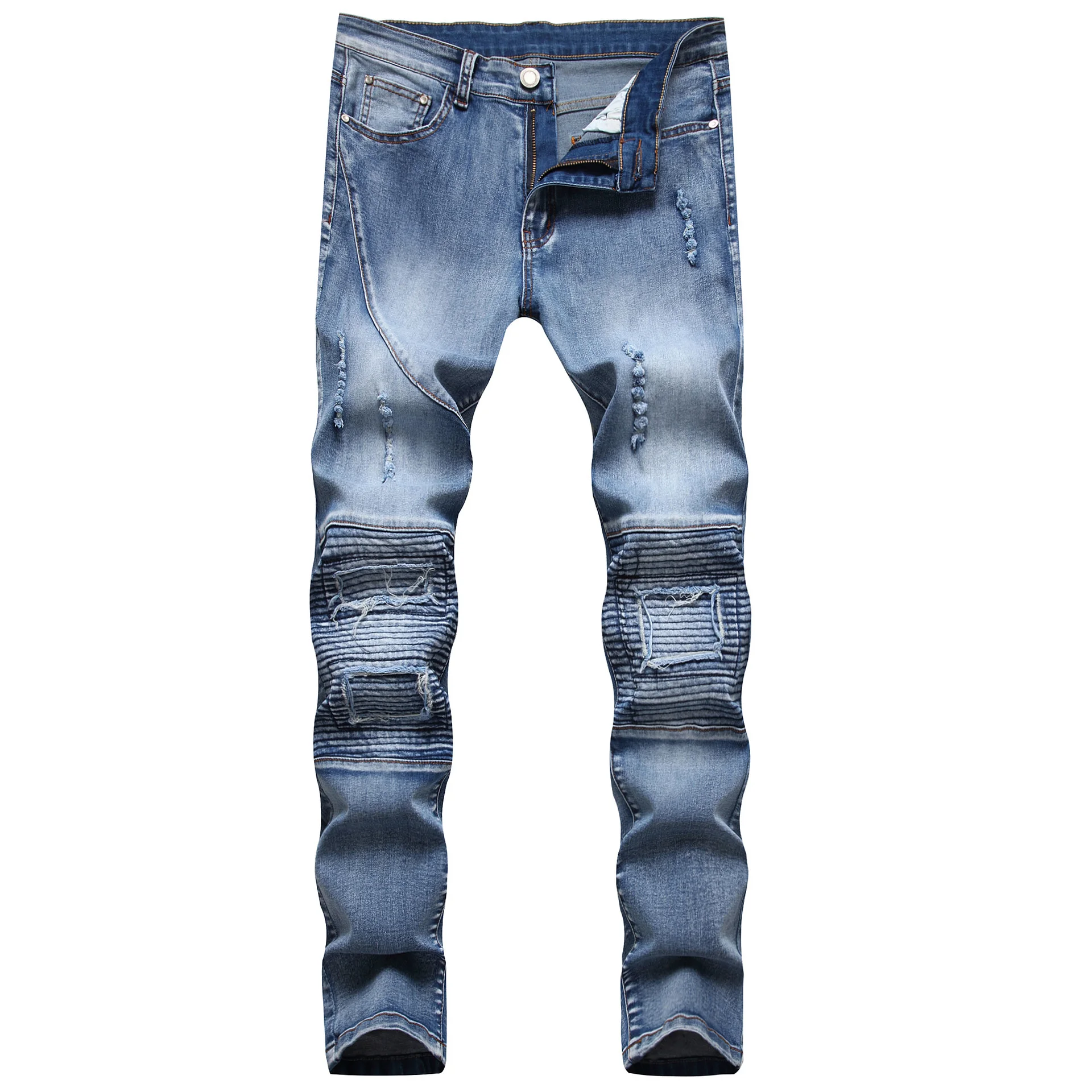 

Men's Jeans 2022 Mens High Quality Skinny Blue Pants For Man Slimfit Ripped Denim 38 42