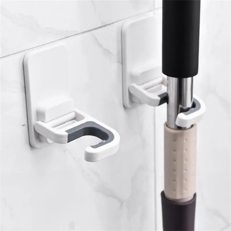 

1Pcs Bathroom Mop Holder Laundry Room Broom Hanging Shelf Pantry Door Dustpans Rack Garage Garden Backyard Office