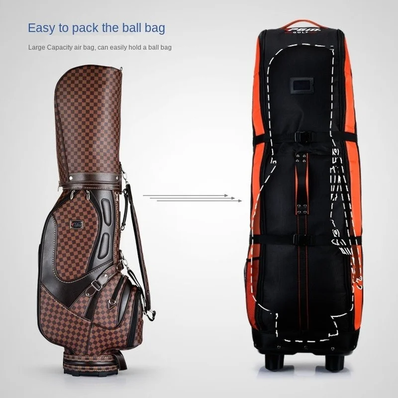PGM Travelling Golf Aviation Bag Wheels Golf Travel Bag Large Capacity Package Bag for Trip Foldable Golf Bags for Airplane