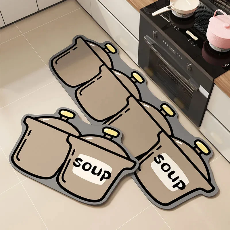 Мультяшный кухонный коврик для приготовления пищи длинные коврики ног