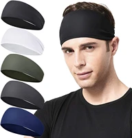 mens running headband5packmens sweatband sports headband for runningcyclingbasketballyogafitness workout stretchy unisex h