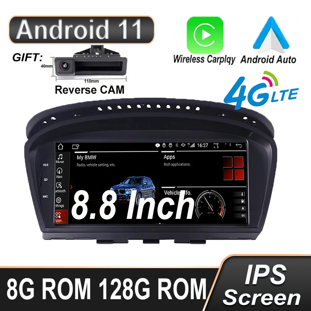 4G Lte Android 11 Беспроводной Carplay Автомобильный плеер мультимедийная навигация для BMW