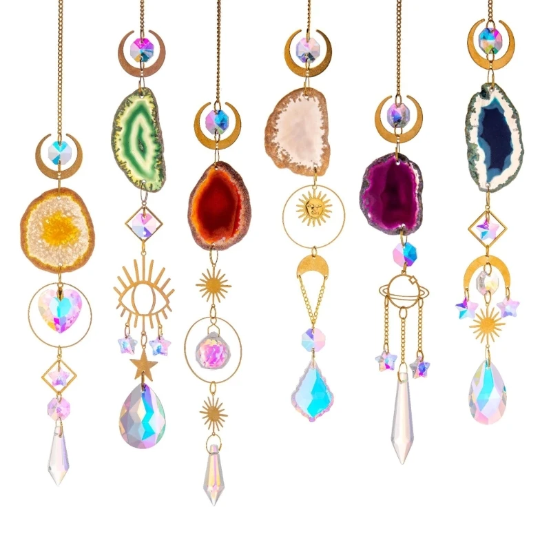 

Crystal Pendant Star Moon Decor Windchime Ornament Boy Birthday Party Decor