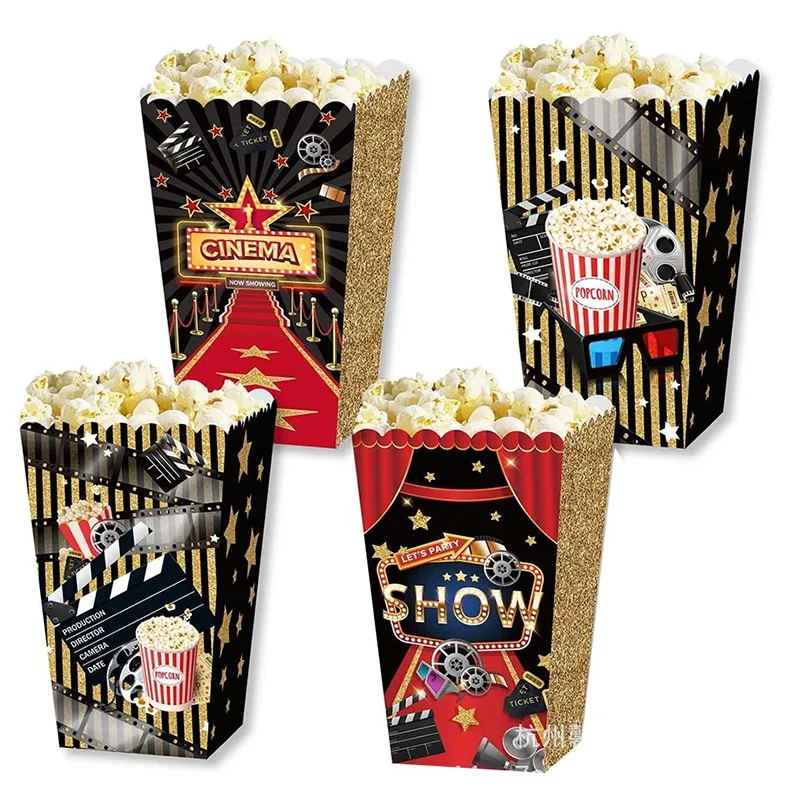 

4/8 шт., бумажные поддоны для попкорна