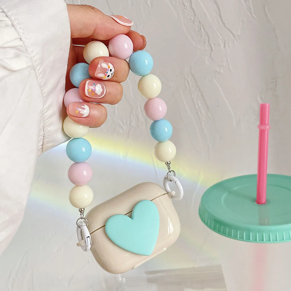 

Женский силиконовый чехол для наушников Apple Airpods 1, 2 Pro, 3, милые аксессуары для наушников с 3D сердцем и Bluetooth, чехол