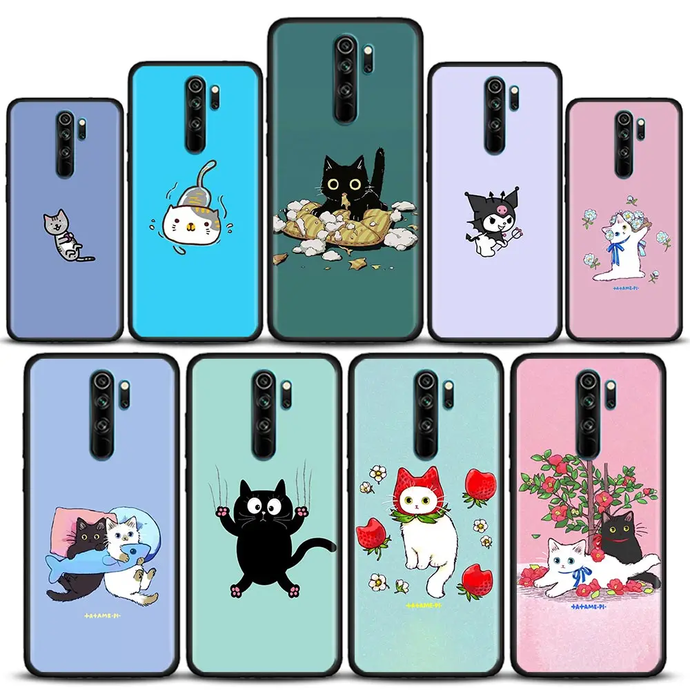 

Phone Case for Redmi 6 6A 7 7A Note 7 8 8A Pro 8T Case Note 9 9S Pro 4G 9T Soft Silicone Cover Funny Cartoon Cat