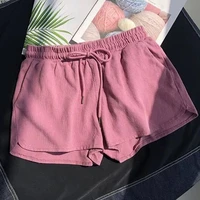 women shorts summer casual solid drawstring short high waist loose shorts for girls female clothing pantalones cortos ropa mujer