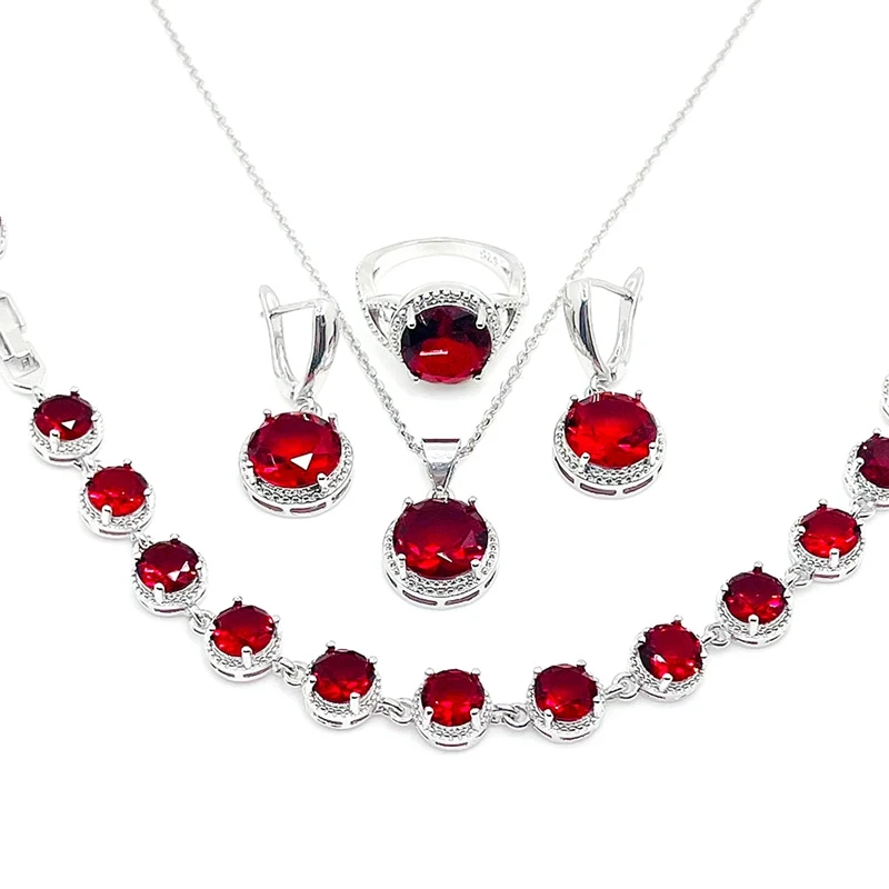 

MYFEIVO микро-инкрустированные циркониевые капли 4 шт. Свадебные Ювелирные наборы ожерелье серьги браслет кольцо для женщин XXY0014