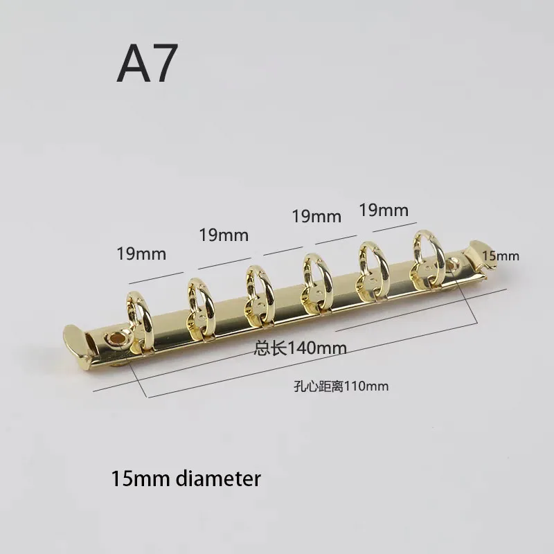 A7 6-кольца зажимы для переплета белый черный золотой розовый диаметр 15/20 мм с винтами папка архивная 35мм а4 neon 4 кольца розовый