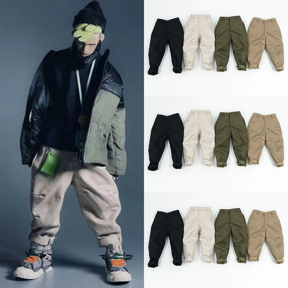 

1/6 Male Soldier Corduroy Jacket Trend Hip Hop Sport Cotton Coat Zip Parkas Pants For 12" Action Figure Model Toys