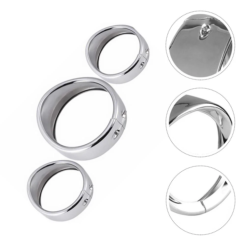 

3pcs Portable Motorcycle Fog Lamp Ring Motorcycle Fog Lamp Cover Fog Decorative Ring