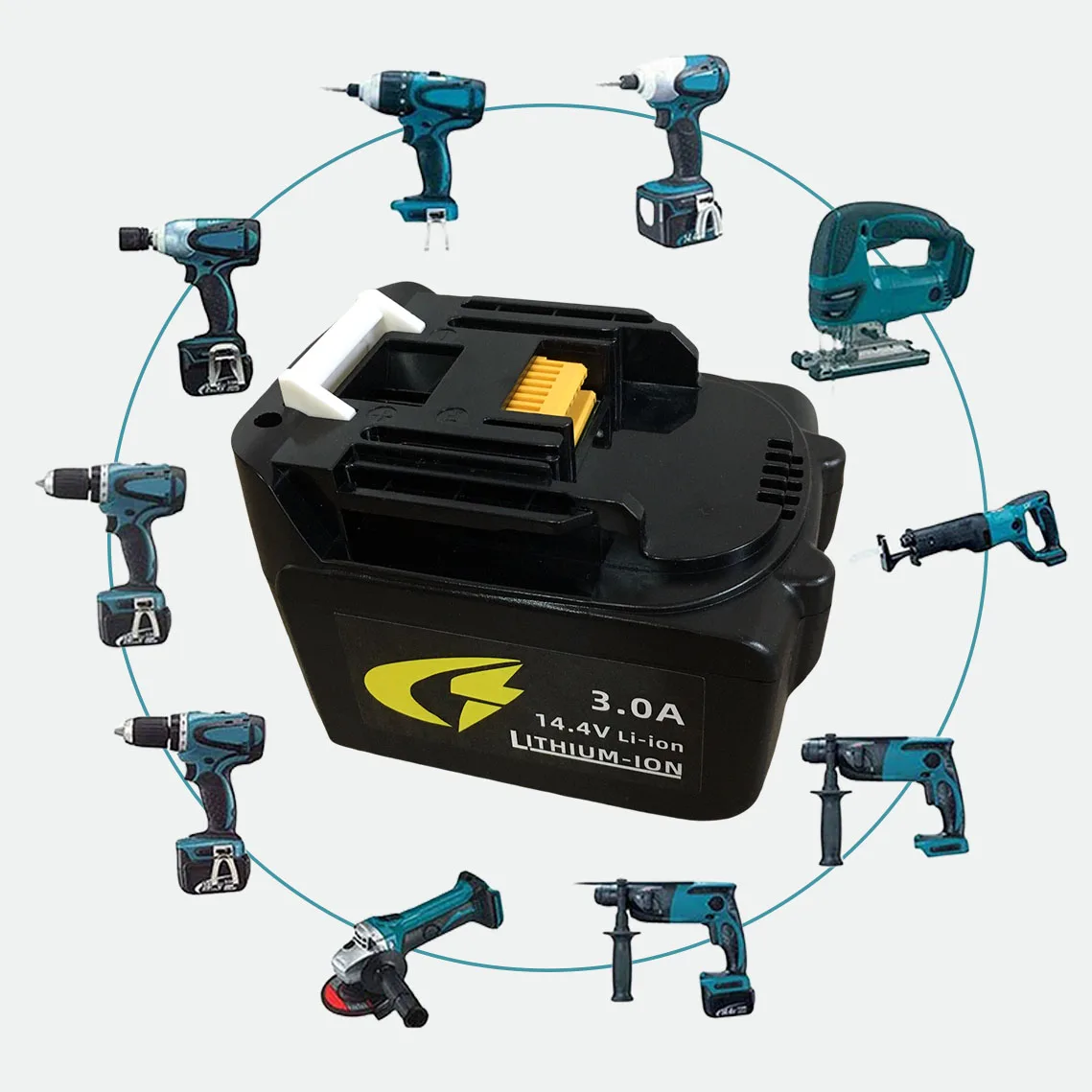 14 4 В для Makita 3000 мАч BL1430 BL1415 BL1440 196875 -4 194558 -0 195444 -8 аккумуляторная батарея