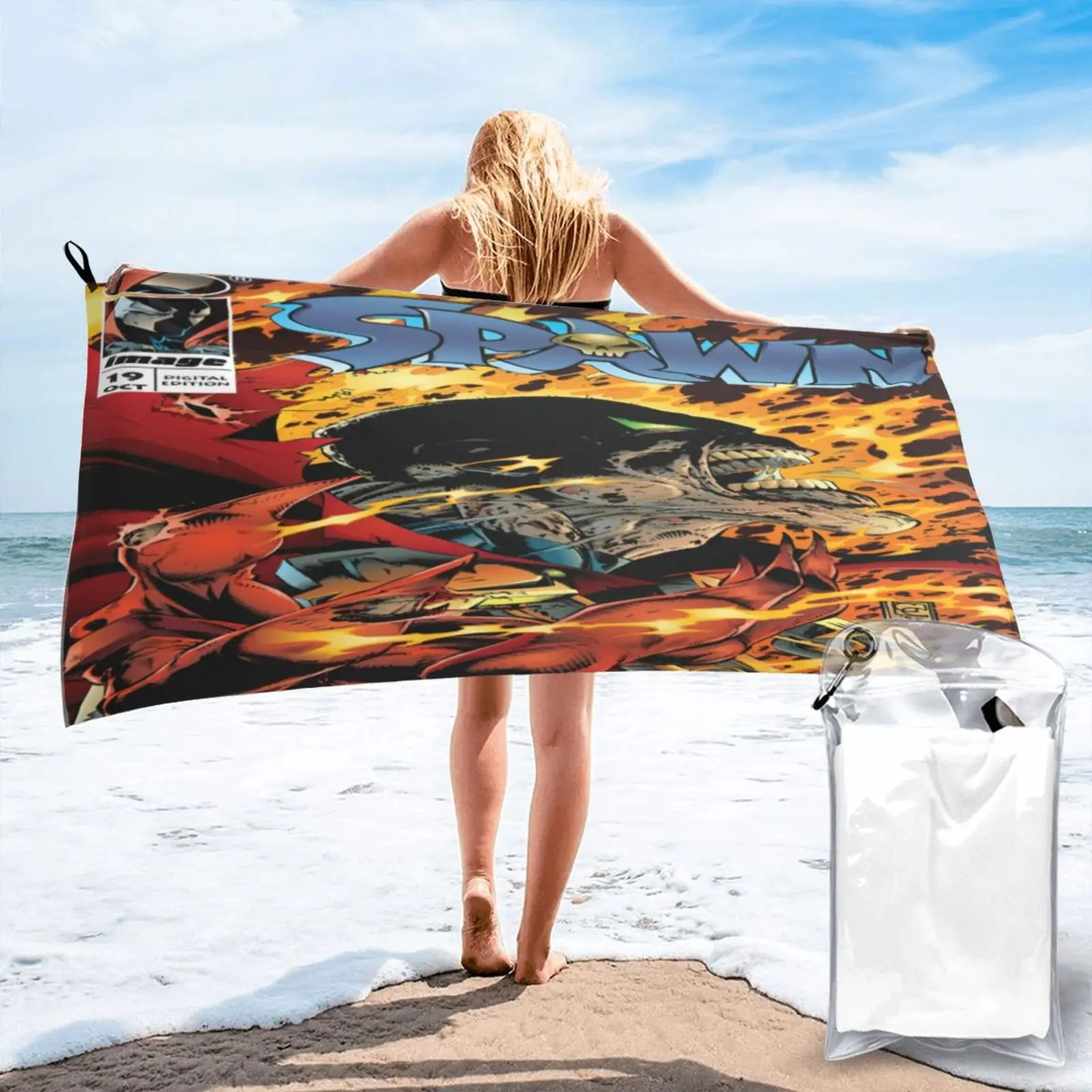 

Полотенце Spawn Tmask, банное полотенце, Большое пляжное полотенце, ванночка и душ для ванны и сауны, пляжное полотенце, кухонное полотенце для ва...