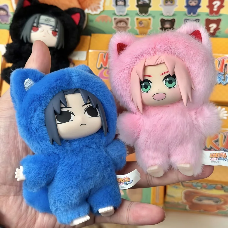 Фото Новая серия плюшевых игрушек Eaki Naruto V3 Kitten Land: Итачи, Саске, Обито — виниловые фигурки-сюрпризы в закрытой упаковке, подарок №2