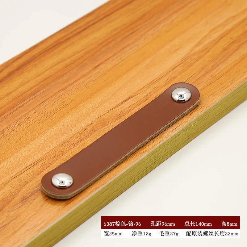 

Винтажные черные ручки для шкафов из цинкового сплава и кожи