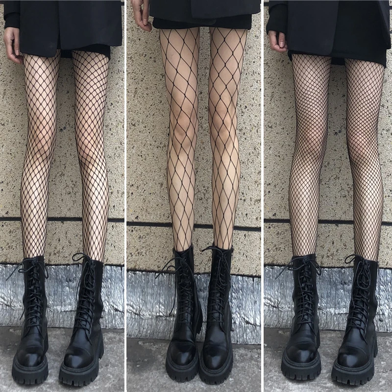 Sexy Lady Tights Women Skull Mystery Thigh High Waist Stockings Gothic Lolita Mesh Nets Fishnet Pantyhose Ladies Gifts