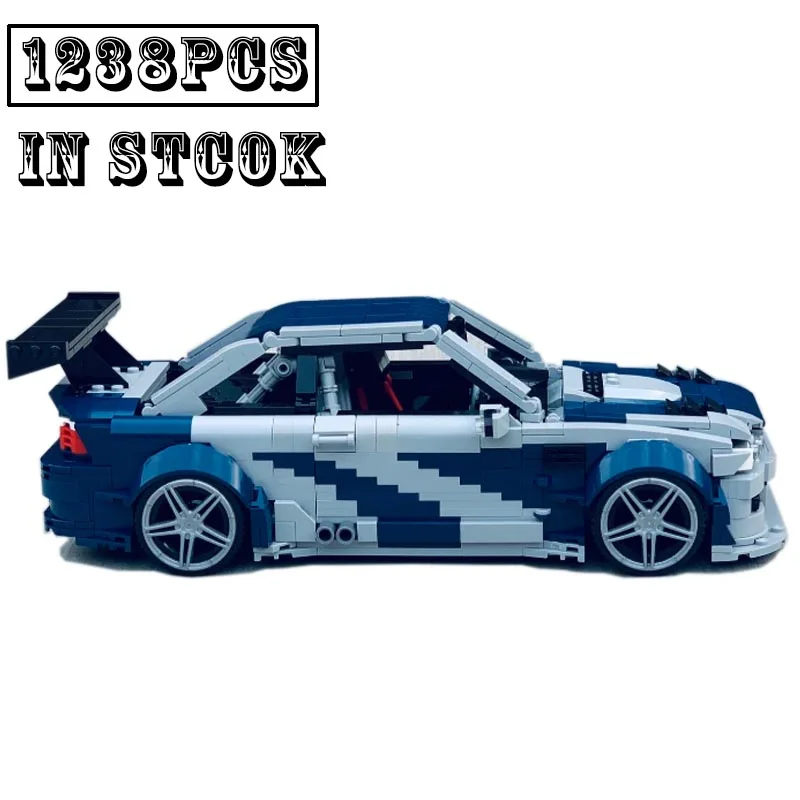 

New E46 M3 GTR Need for Speed MOST WANTED Supercar Racers Vehicles MOC-140344 Building Blocks Bricks Toy Kids Boy Birthday Gifts