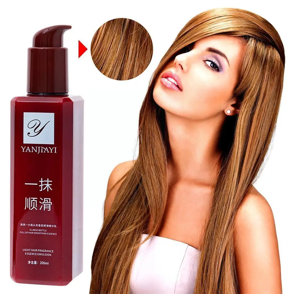 Yanjiayi 200ml Hair Smoothing Leave-in Conditione Smooth Conditioner Elastic Treatment Cream Leave-in Hair Essence Care