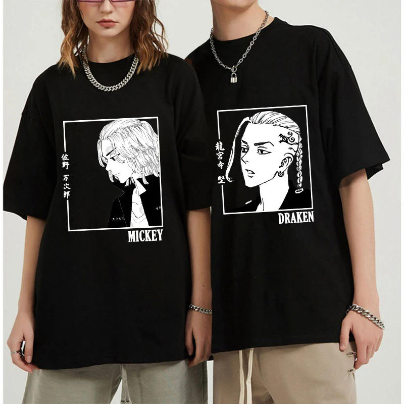 

Футболка унисекс с японским аниме «Токийский призрак», топы для женщин и мужчин, милая футболка в стиле Харадзюку