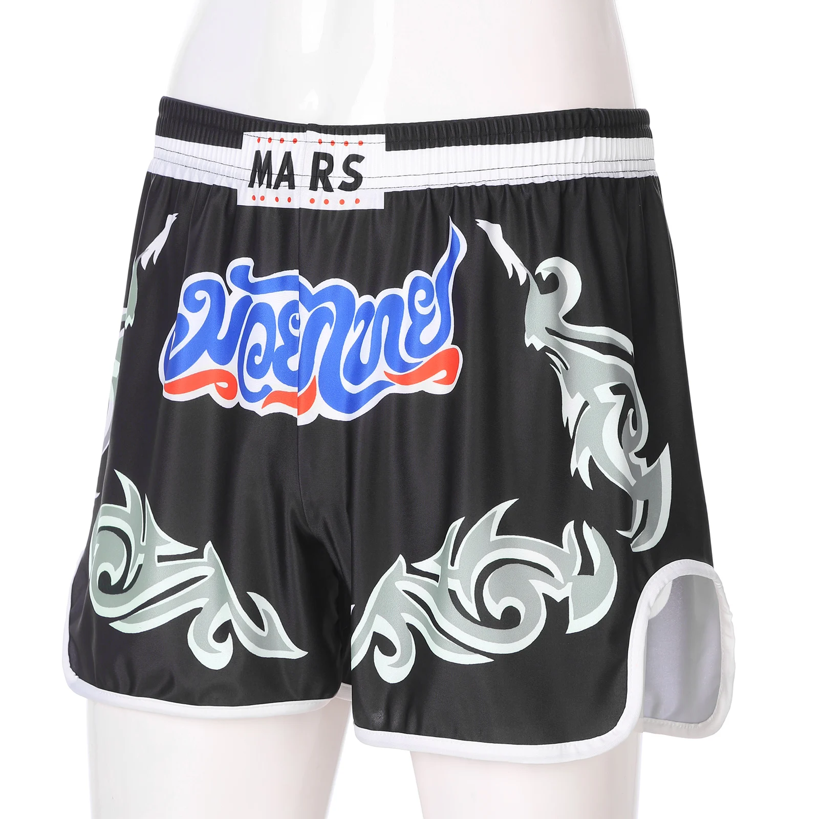 Mens Sleepwear Stylish Printing Boxer Shorts Elastic Waistband Short Pants Trunks for Boxing Fighting Training Swimming