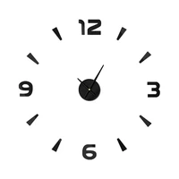 3d arabic numerals diy acrylic mirror wall clock frameless long hands silent quartz watch living room wall decor reloj pared