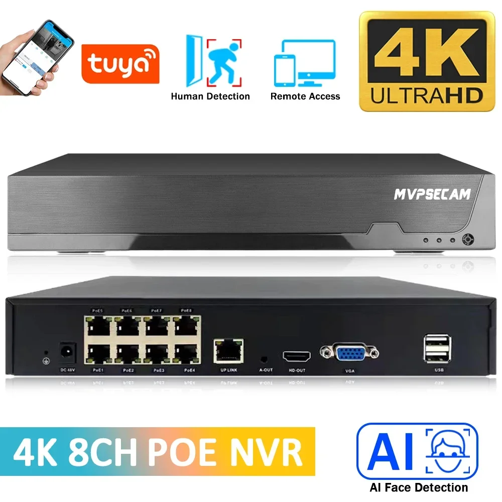 

MvpSecam Smart Life 4K 8CH PoE NVR