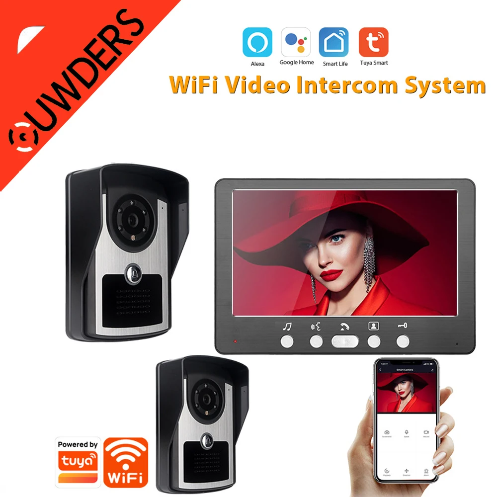 

Дверной звонок Дверной беспроводной с Wi-Fi и RFID-камерой, 1080P