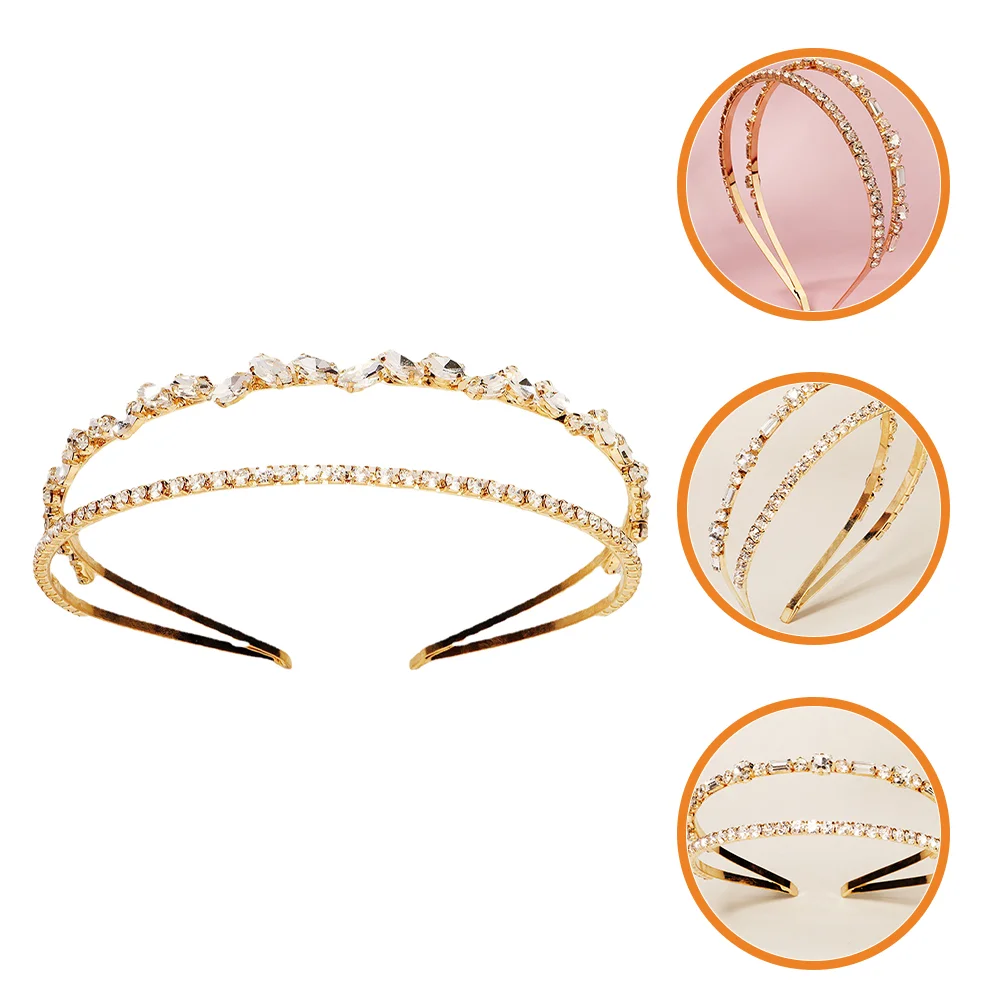 

Crystal Headband Wedding Bridal Hairband Rhinestones Headdress for