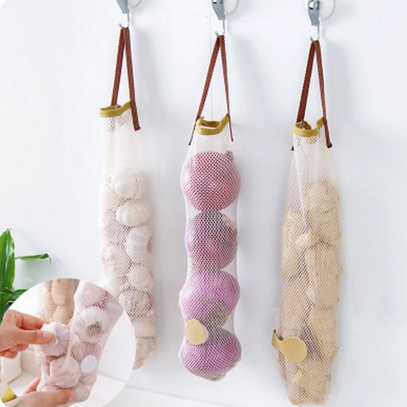 Сетчатая подвесная сумка для хранения овощей и фруктов портативная кухонная