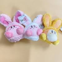 kawaii cartoon star kirby pendant vadodi rabbit ears plush doll small pendant girl heart bag pendant keychain doll birthday gift