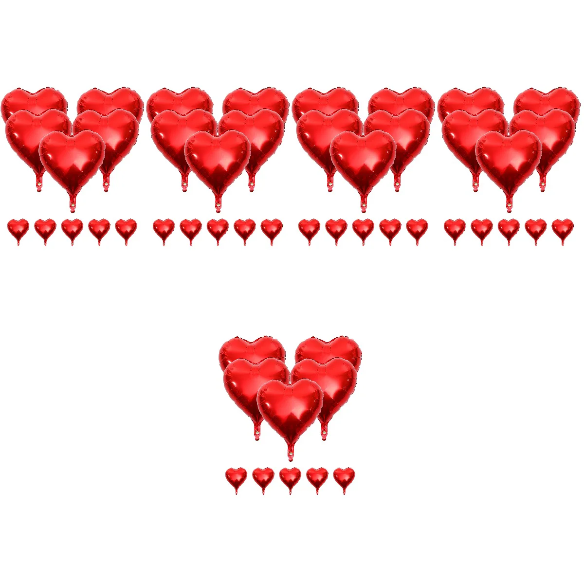 

50 Heart Foil Balloons Birthday Party Wedding And Holiday Supplies Party Decorative Balloons