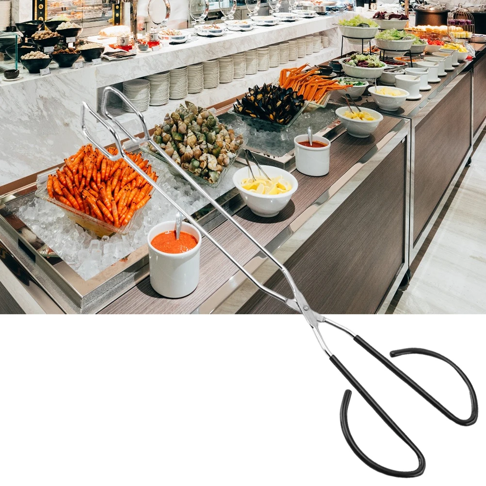 Фото Щипцы из нержавеющей стали для кухни, пищи, мяса, хлеба, барбекю, гриля №5