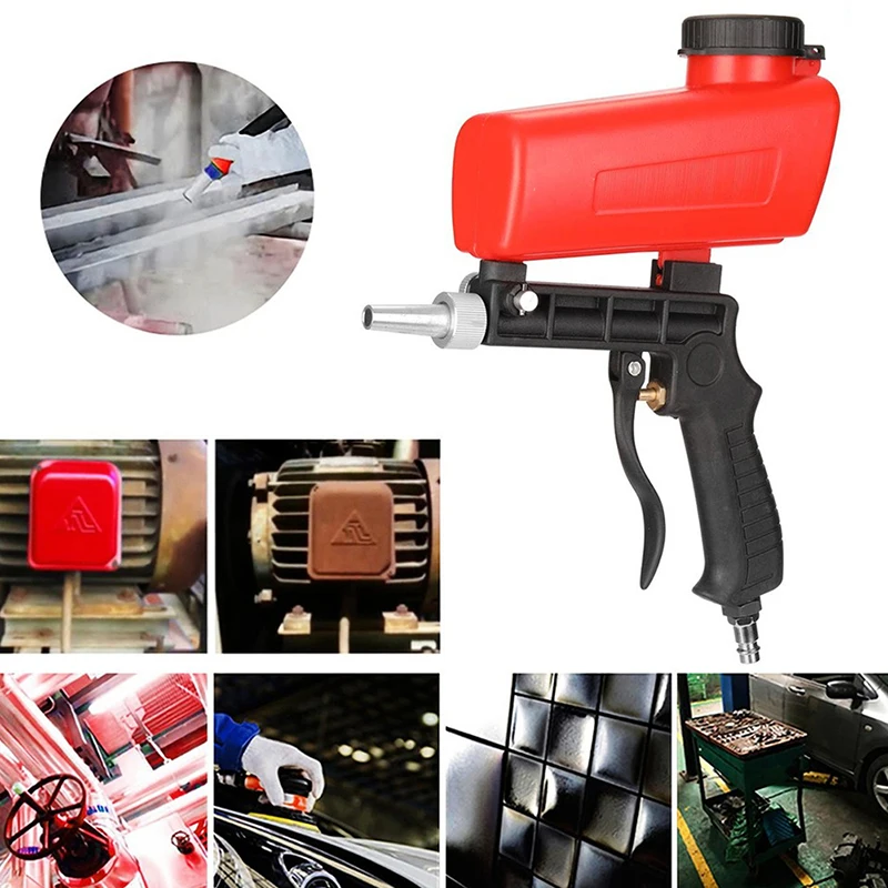 90psi Portable Manual Sandblasting Machine for Various Light Small Metal Corners Sand Blasting Spraying Adjustable Sandblaster