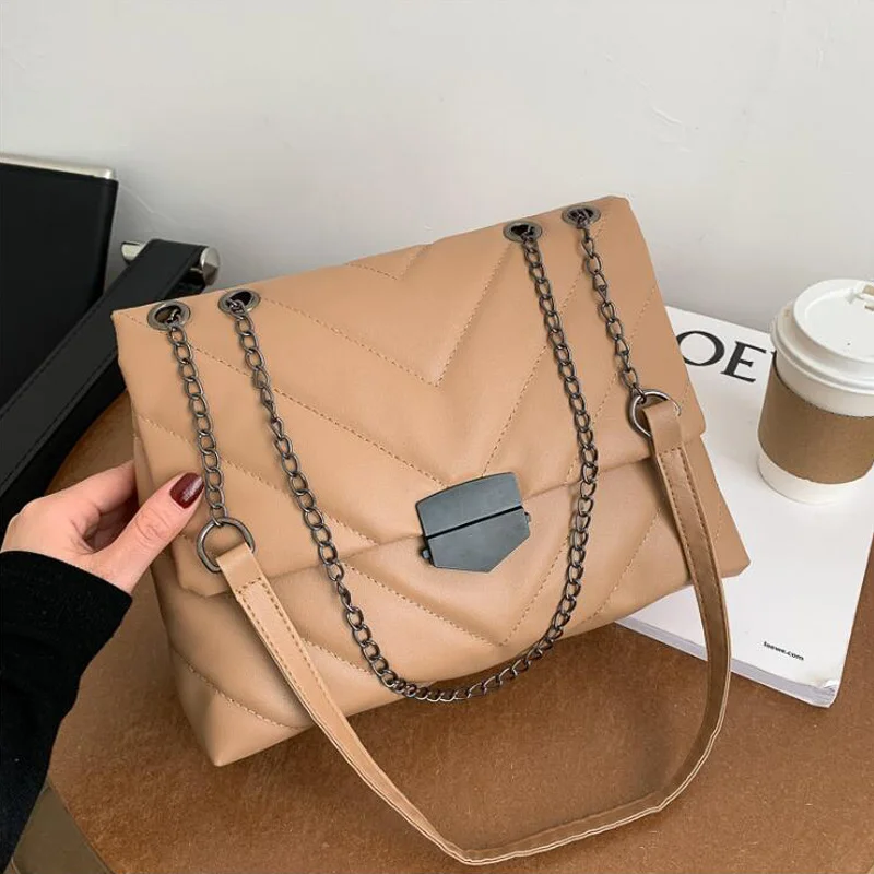 

Chain Crossbody Bags for Women New Flap Shoulder Bag Designer Handbags PU Leather Travel Women Bag