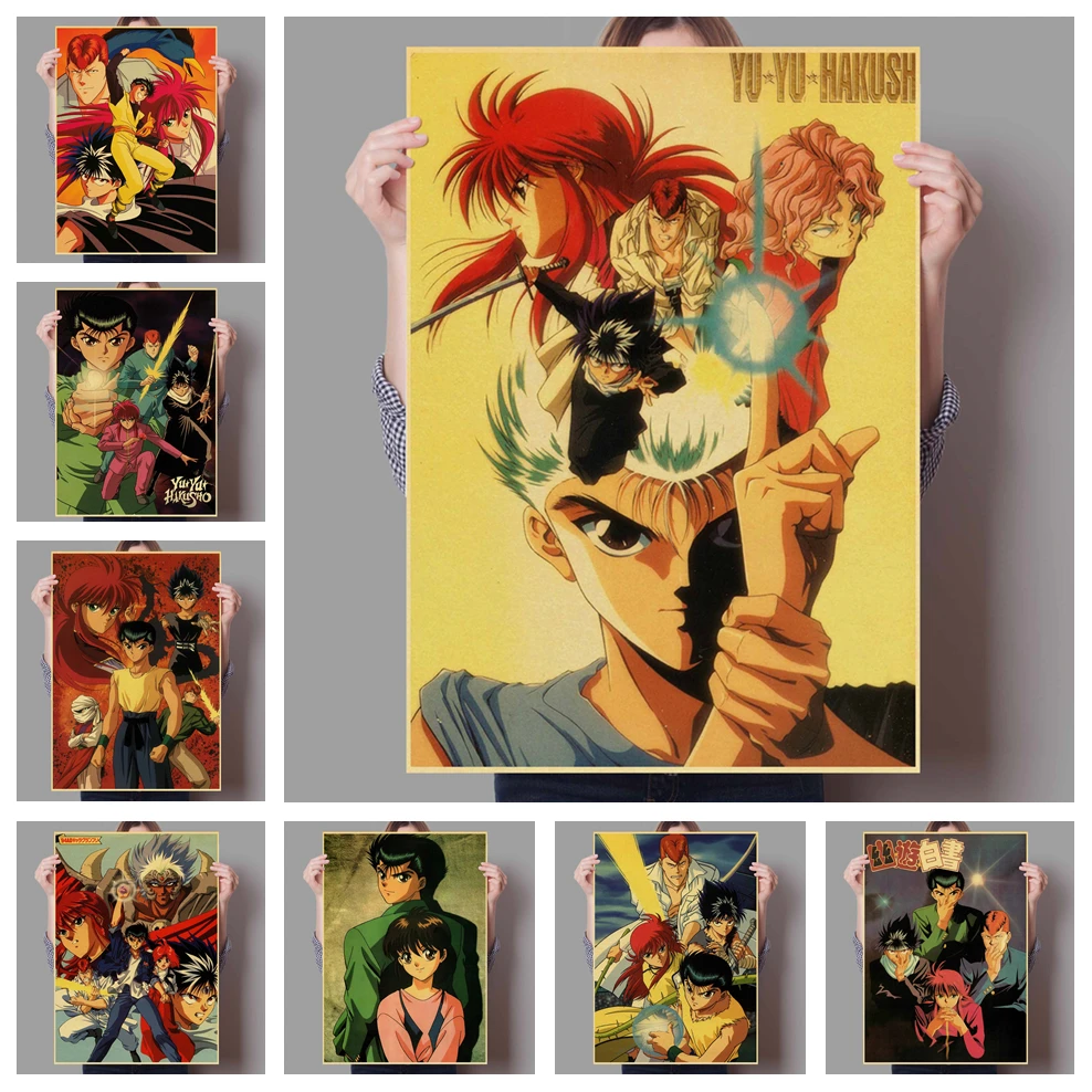 40 стилей на выбор, без рамки, японские Мультяшные аниме YuYu Hakusho, художественная картина, печать, холст, плакат, домашний декор для стен