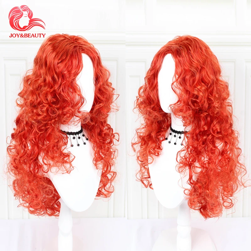

Long Orange Wave Colored Natural Hair Synthetic Wig For White Women Daily Cosplay Female Fiber Heat Resistant Wigs
