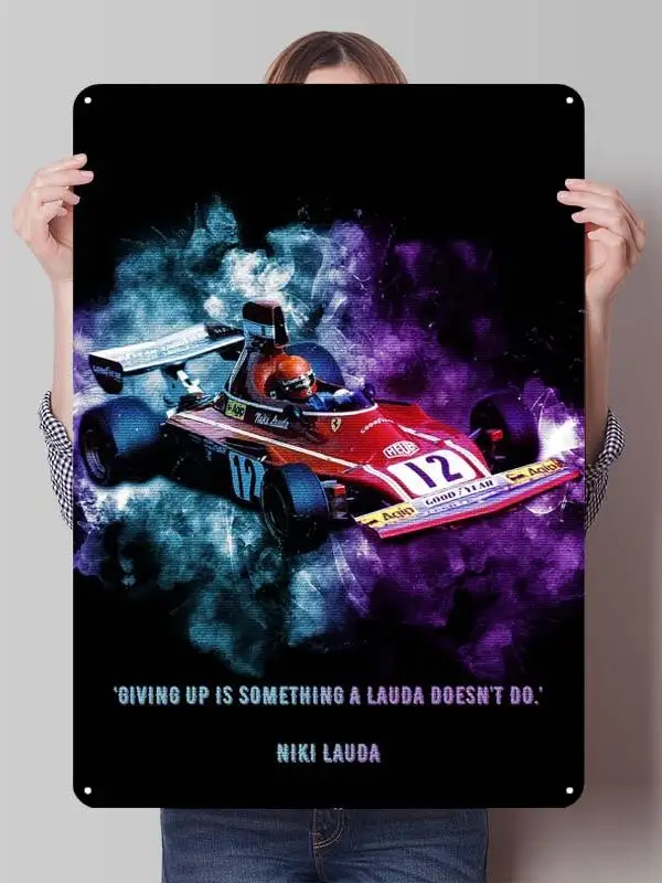 Плакаты Niki Lauda Racer F1 гоночные металлические знаки украшение для спальни жестяные