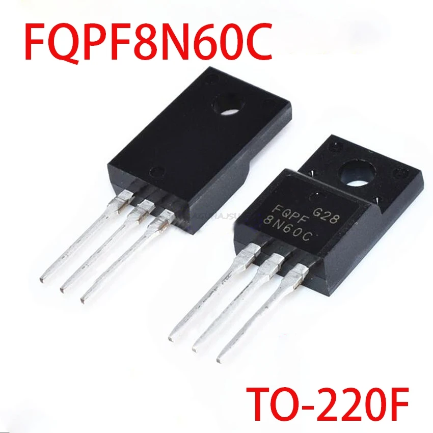 

10pcs FQPF8N60C 8N60C 8N60 600V 8A MOSFET N-Channel transistor TO-220F new original