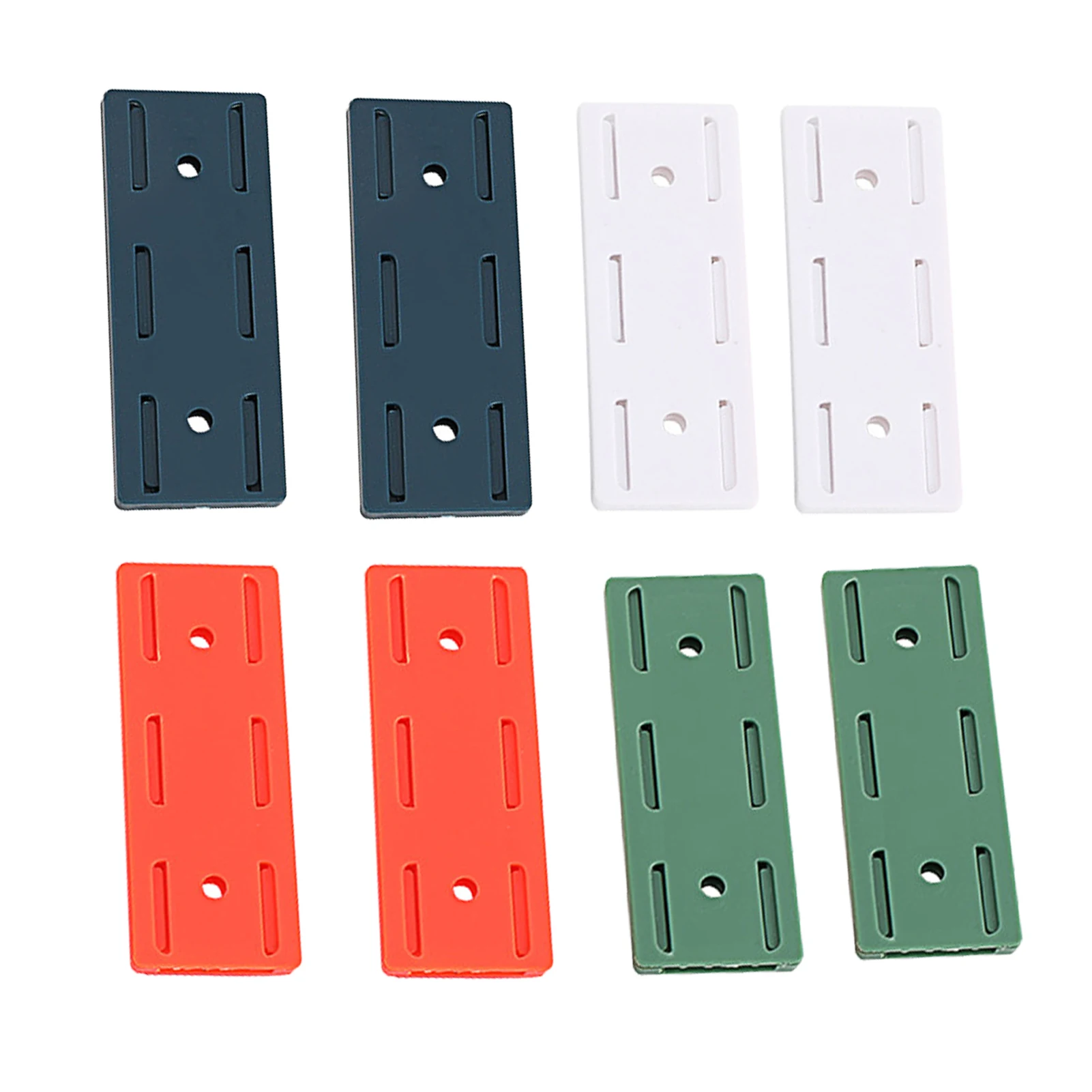 

8pcs Plug-In Cable Management Durable Power Strip Holder Wall Mount Bracket Stand Surge Protector Desktop Self Adhesive Reusable