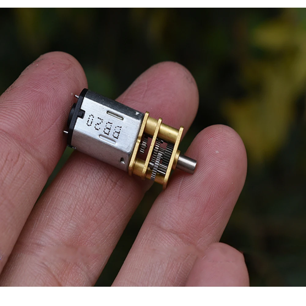 Миниатюрный редукторный двигатель N20, постоянный ток 3 в-6 в, 330 об/мин, большой крутящий момент, цельнометаллический редукторный двигатель, редукторный двигатель с коэффициентом снижения 1:50, блокировка отпечатком пальца