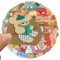 102550pcs ins cute bear cartoon stickers kids heart graffiti notebook suitcase hand account material decoration toy wholesale