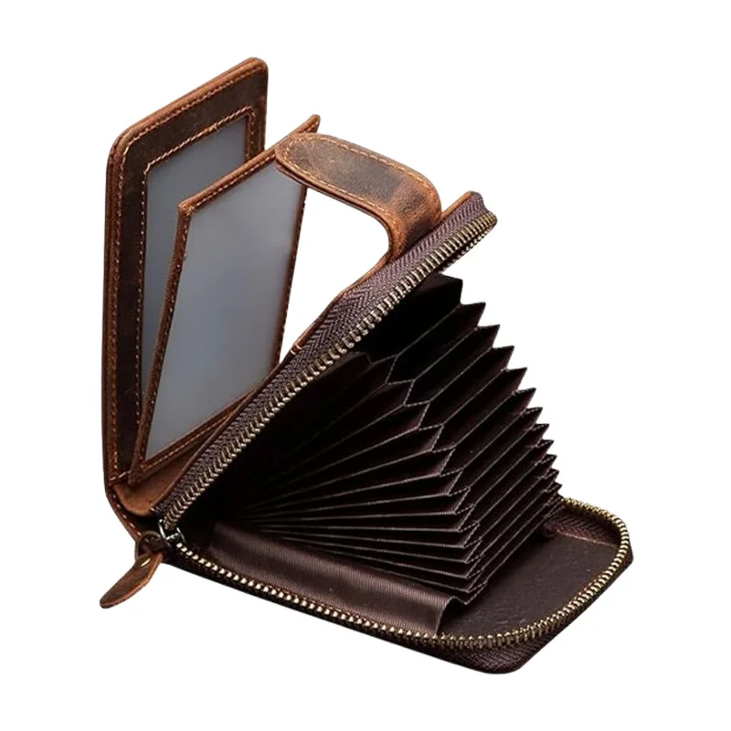 Мужской кожаный кошелек с зажимом для денег