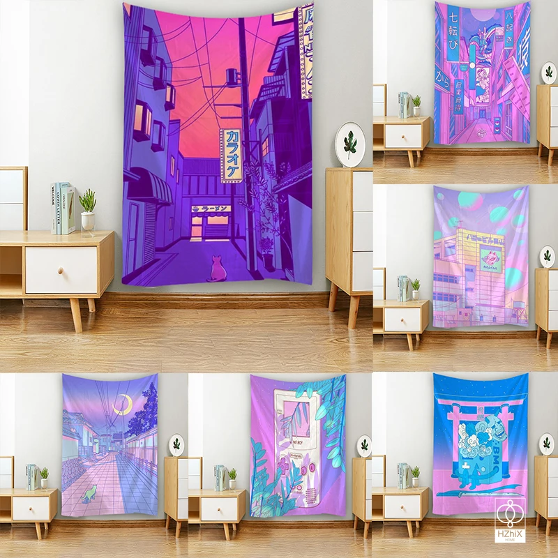 

Trendy Comics Kawaii Room Tapestry Hippie Romantic Macrame Tapestries Suitable for Bedroom Wall Decoration Aesthetic Home Decor