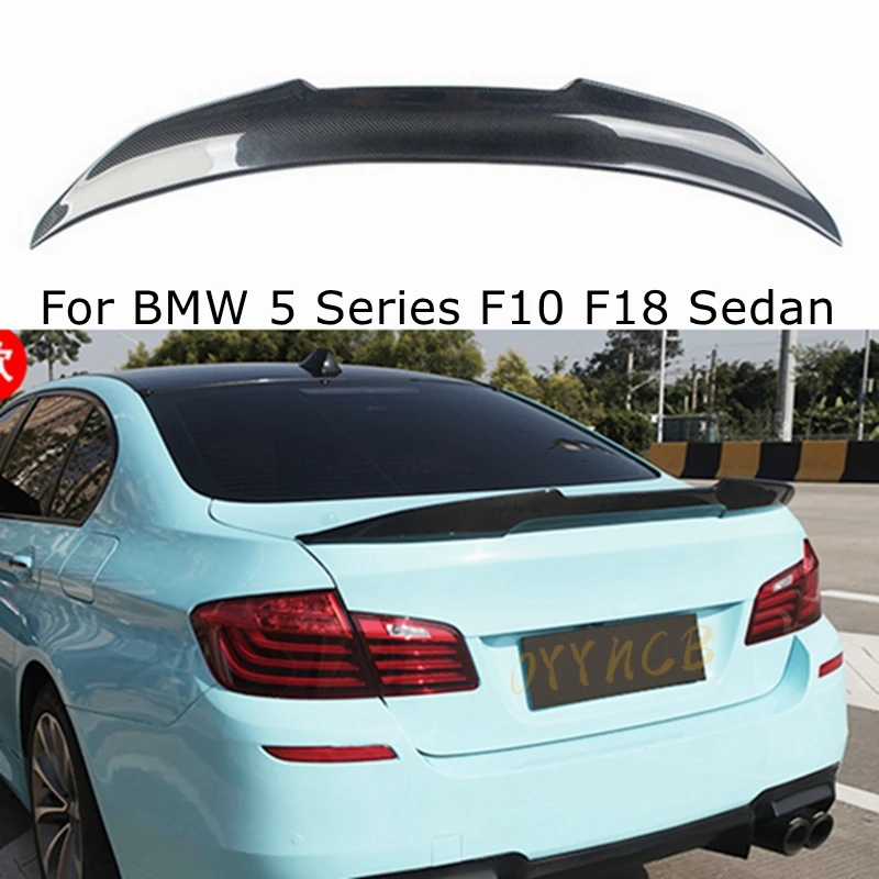 

FOR BMW 5 Series F10 F18/F10 M5 Sedan PSM Style Carbon fiber Rear Spoiler Trunk wing 2009-2017 FRP Glossy black Forged carbon