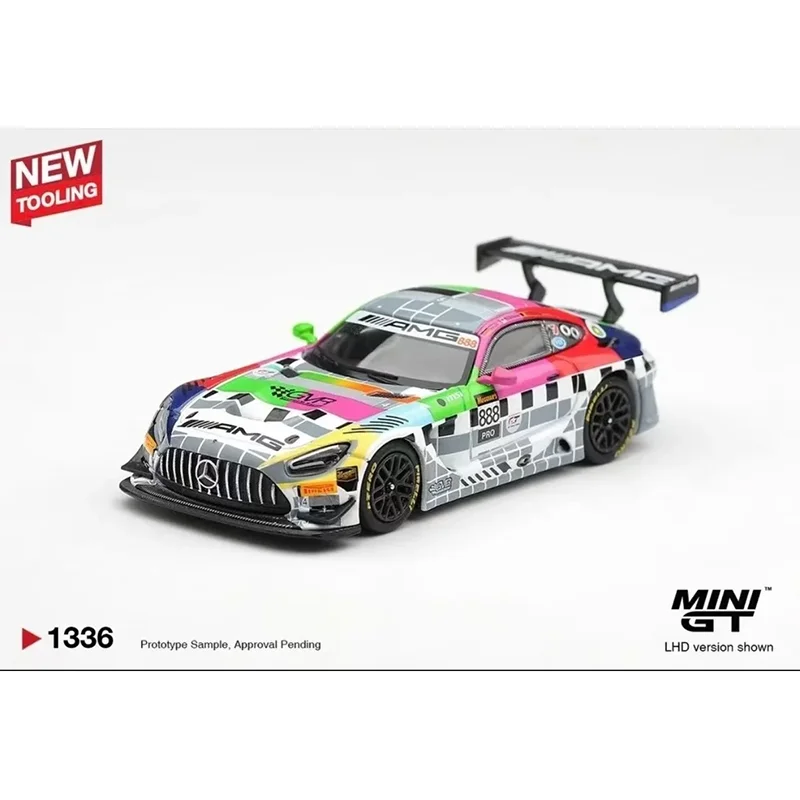 Фото Металлическая модель 1:64 Minigt # 1336 Mercedes Gt3 # Коллекционная модель автомобиля 888 Team Gmr Meguiar'S для коллекционеров, для домашнего декора, на заказ, игрушки, подарки №5