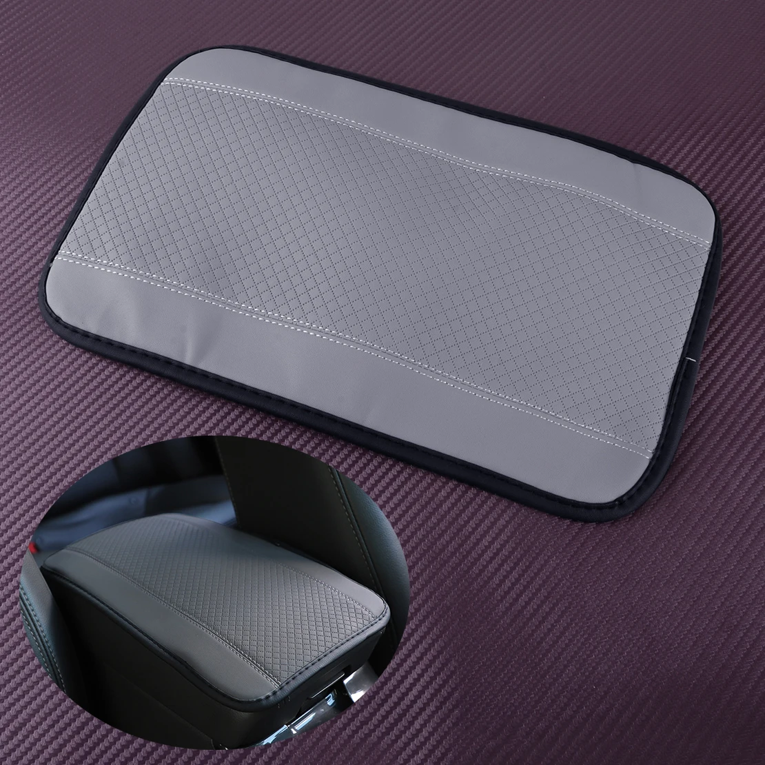 

Внутренняя Передняя Центральная консоль подлокотник коврик подушка защитный чехол из искусственной кожи Подходит для универсального авто...